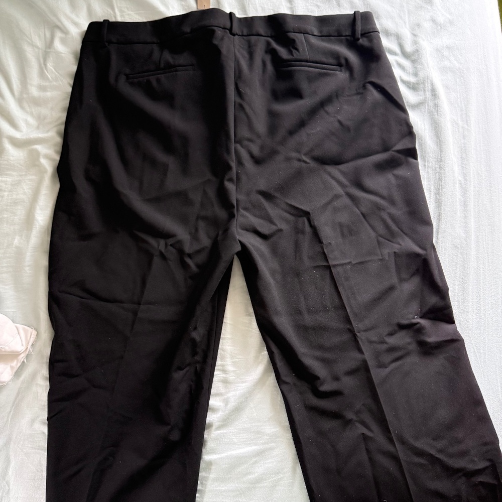 J Crew Carreman Wide Leg Trouser--Black